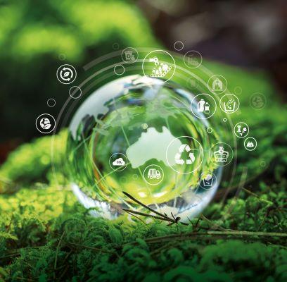 Graphic of waste circular economy.